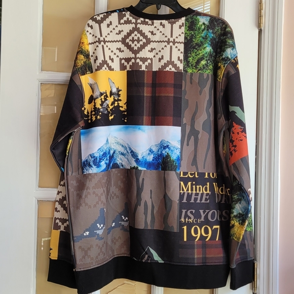 Staple Classon Printed Crewneck Sweatshirt Men's Size 2XL - Picture 4 of 9